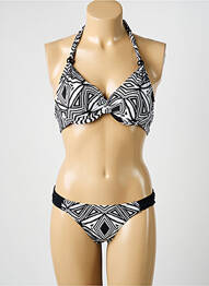 Costum de baie din două piese elasticitate top sutien modelat negru DOLLY & JANE femme