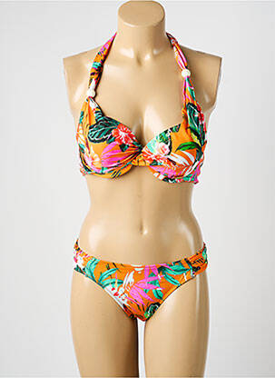 Costum de baie din două piese elasticitate top sutien modelat portocalie DOLLY & JANE femeie