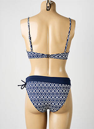 Costum de baie din două piese elasticitate top sutien modelat albastru MISS CARAÏBES femeie