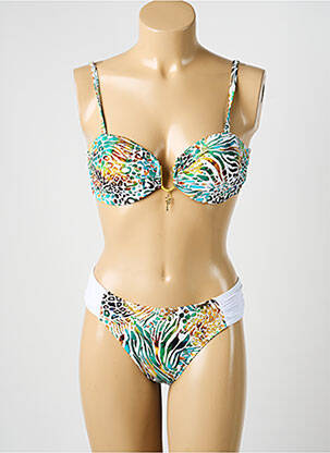 Costum de baie din două piese elasticitate top sutien modelat verde MISS CARAÏBES femme