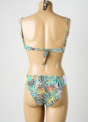 Costum de baie din două piese elasticitate top sutien modelat verde MISS CARAÏBES femeie