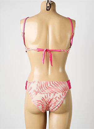 Costum de baie din două piese elasticitate top sutien modelat roz MISS CARAÏBES femeie