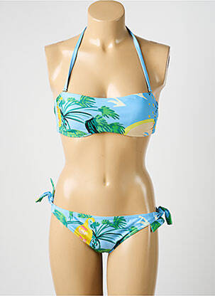 Costum de baie din două piese elasticitate top bentiță albastru BLUELOBSTER femeie