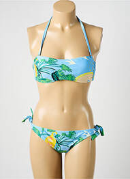 Costum de baie din două piese elasticitate top bentiță albastru BLUELOBSTER femme