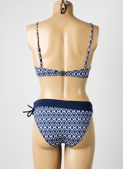 Costum de baie din două piese elasticitate top sutien modelat albastru MISS CARAÏBES femme