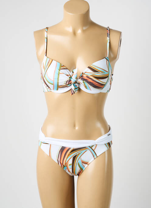 Costum de baie din două piese elasticitate top sutien modelat alb MISS CREEKS femme