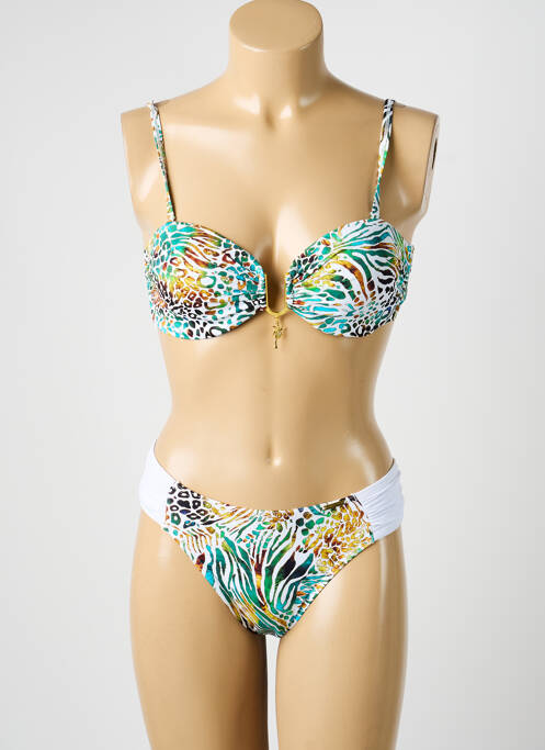 Costum de baie din două piese elasticitate top sutien modelat verde MISS CARAÏBES femme