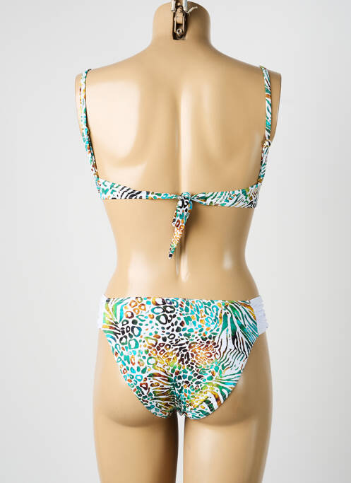 Costum de baie din două piese elasticitate top sutien modelat verde MISS CARAÏBES femme