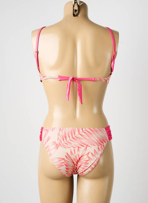 Costum de baie din două piese elasticitate top sutien modelat roz MISS CARAÏBES femme