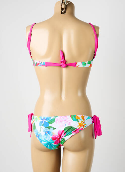 Costum de baie din două piese elasticitate top sutien modelat roz MISS CARAÏBES femme