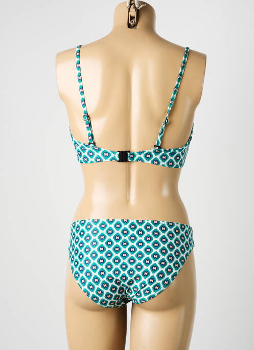 Costum de baie din două piese elasticitate top bentiță verde LAGON BLEU femme