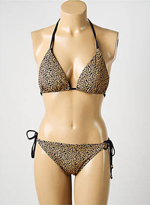 Costum de baie din două piese elasticitate sutien cu susținere înaltă și burete detașabil bej KIWI femme