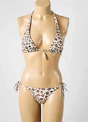 Costum de baie din două piese elasticitate sutien cu susținere înaltă și burete detașabil bej DOLLY & JANE femeie
