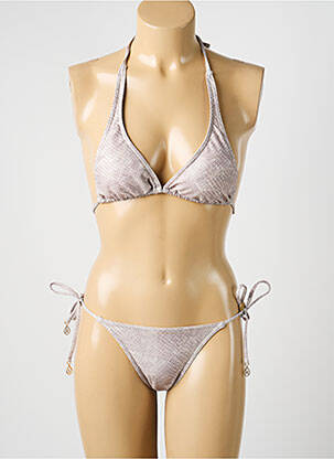 Costum de baie din două piese elasticitate sutien cu susținere înaltă și burete detașabil bej LOLITA ANGELS femeie