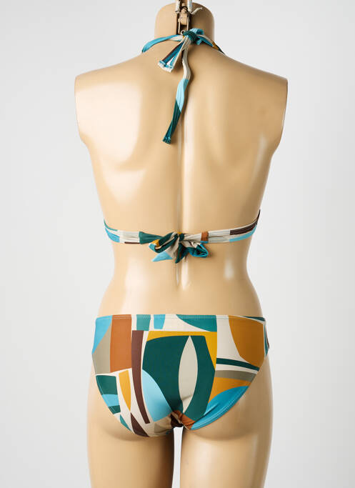 Costum de baie din două piese elasticitate bralete albastru LAGON BLEU femme