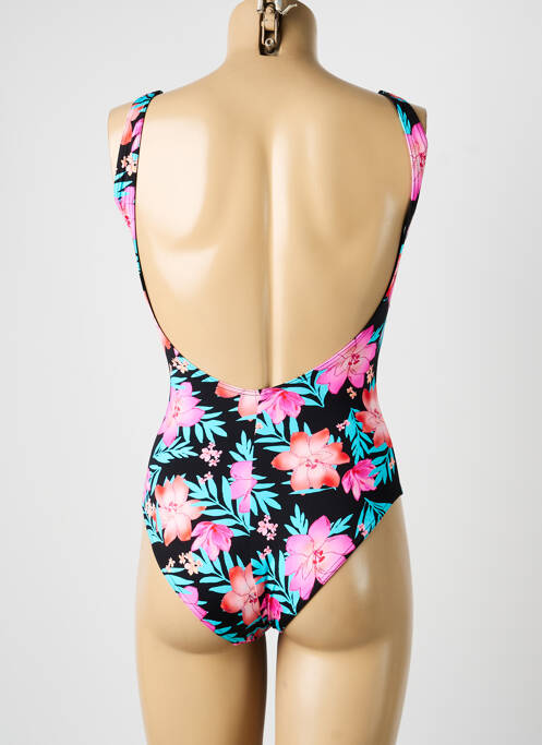 Costum de baie dintr-o singură piesă efect material satinat sutien balconet cu decolteu înalt negru LOLITA ANGELS femme