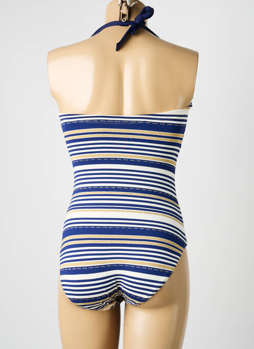 Costum de baie dintr-o singură piesă bretele elastice detașabile top bentiță albastru KIWI femme