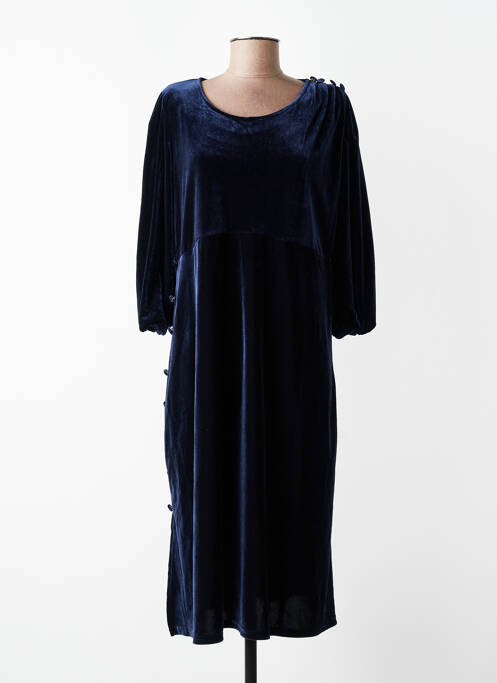 Rochie midi mâneci 3/4 mâneci 3/4 albastru JEAN MARC PHILIPPE femme