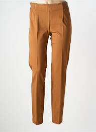 Pantalon slim talie elastică mărime normală maro ANNA SERAVALLI femeie