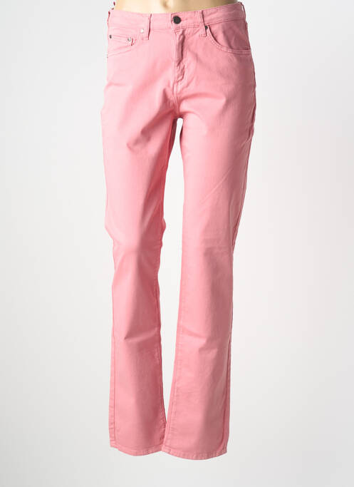 Pantalon slim țesătură poplin mărime normală roz KANOPE femme
