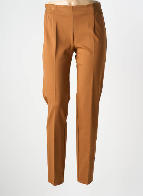 Pantalon slim talie elastică mărime normală maro ANNA SERAVALLI femme