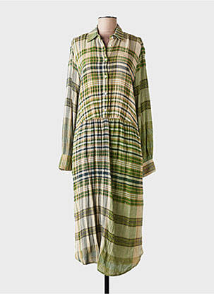 Rochie midi mâneci lungi mâneci lungi verde DIEGA femeie