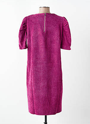 Rochie midi închidere cu fermoar la spate mâneci scurte violet MOLLY BRACKEN femeie