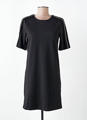 Rochie scurtă închidere cu fermoar la spate mâneci scurte negru MOLLY BRACKEN femme