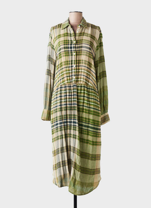 Rochie midi mâneci lungi mâneci lungi verde DIEGA femme