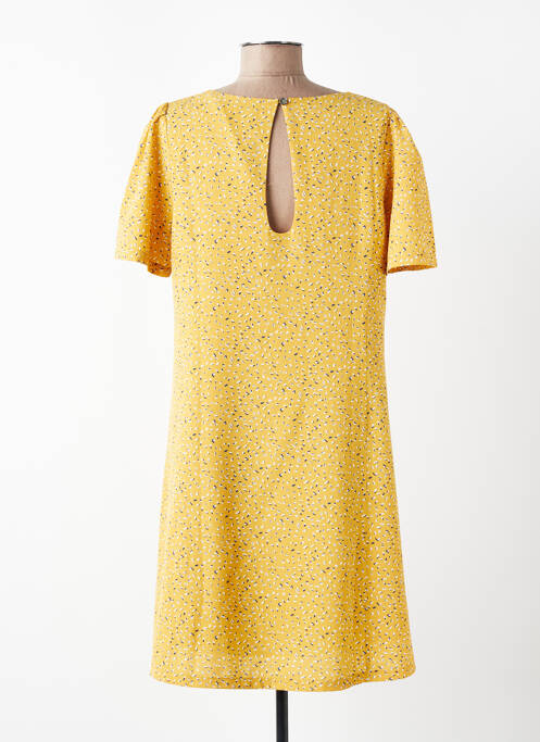 Rochie midi imprimeu fantezie mâneci scurte galben MOLLY BRACKEN femme