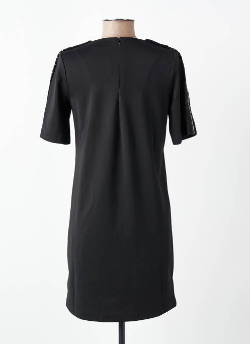 Rochie scurtă închidere cu fermoar la spate mâneci scurte negru MOLLY BRACKEN femme