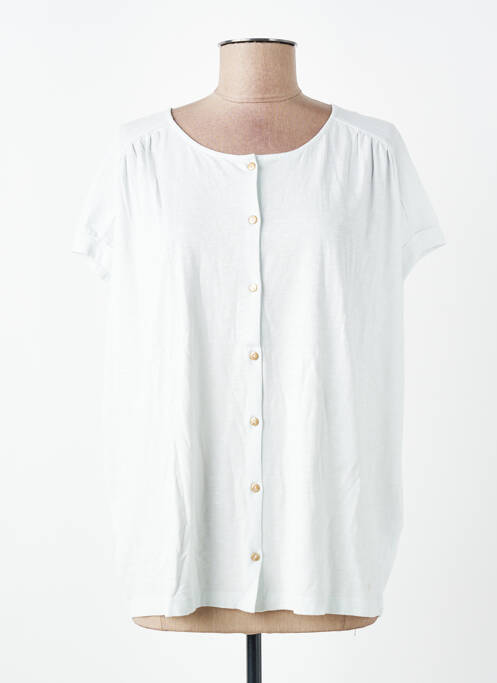 Tricou croială dreaptă mâneci scurte albastru DES PETITS HAUTS femme