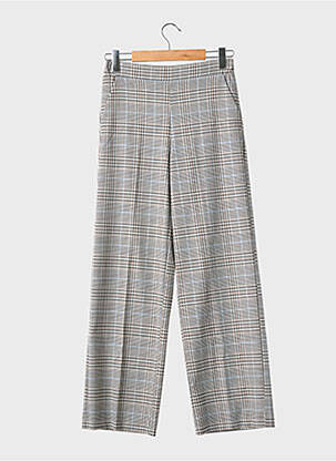 Pantalon larg țesătură poplin mărime normală gri IMPERIAL femeie