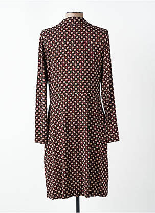 Rochie midi imprimeu fantezie mâneci lungi negru SURKANA femeie