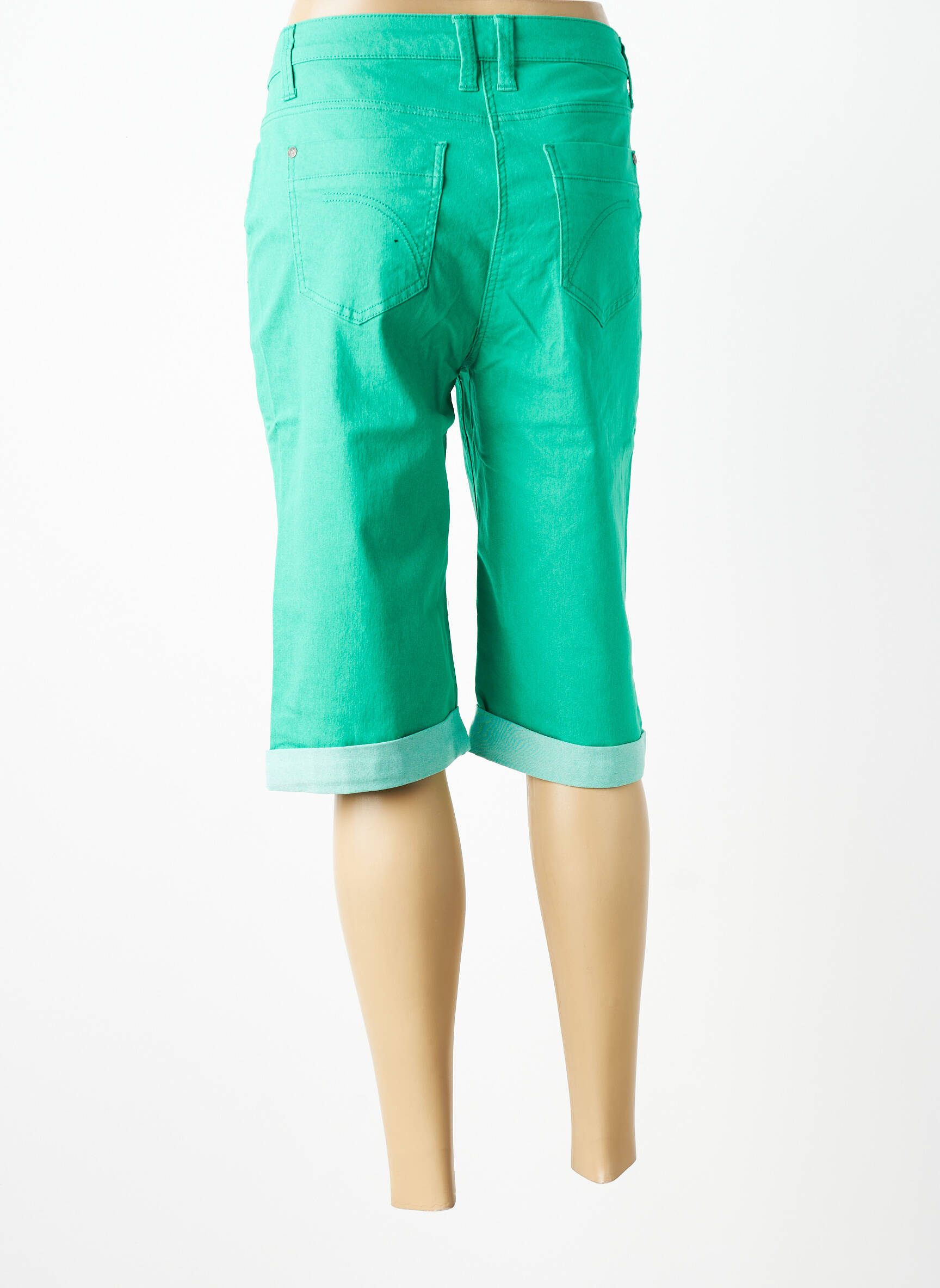 Corsar țesătură denim mărime normală verde SHEEGO femeie