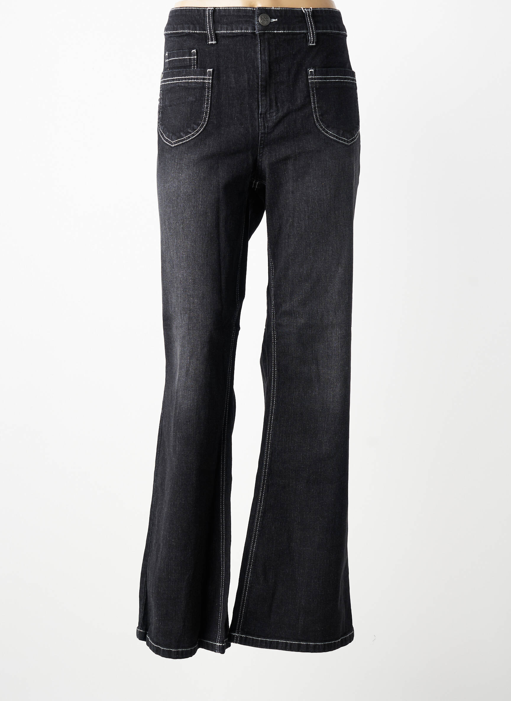 Blugi bootcut mărime normală mărime normală negru SHEEGO femeie