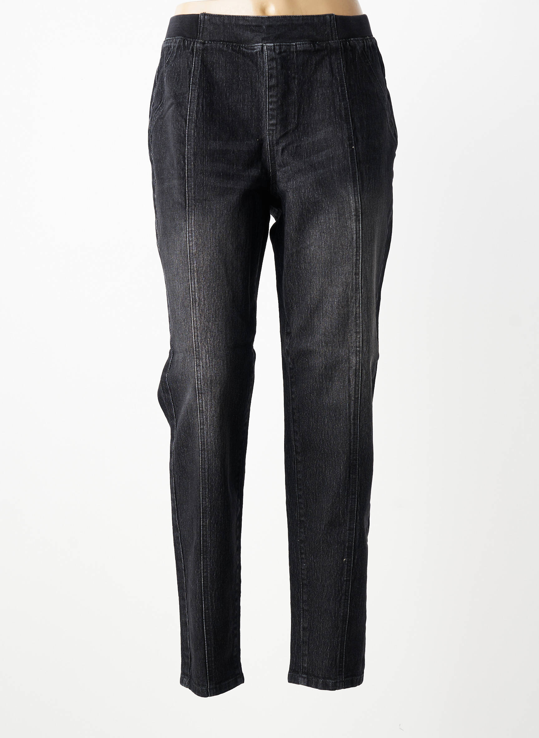 Jegging spălat mărime normală negru SHEEGO femeie