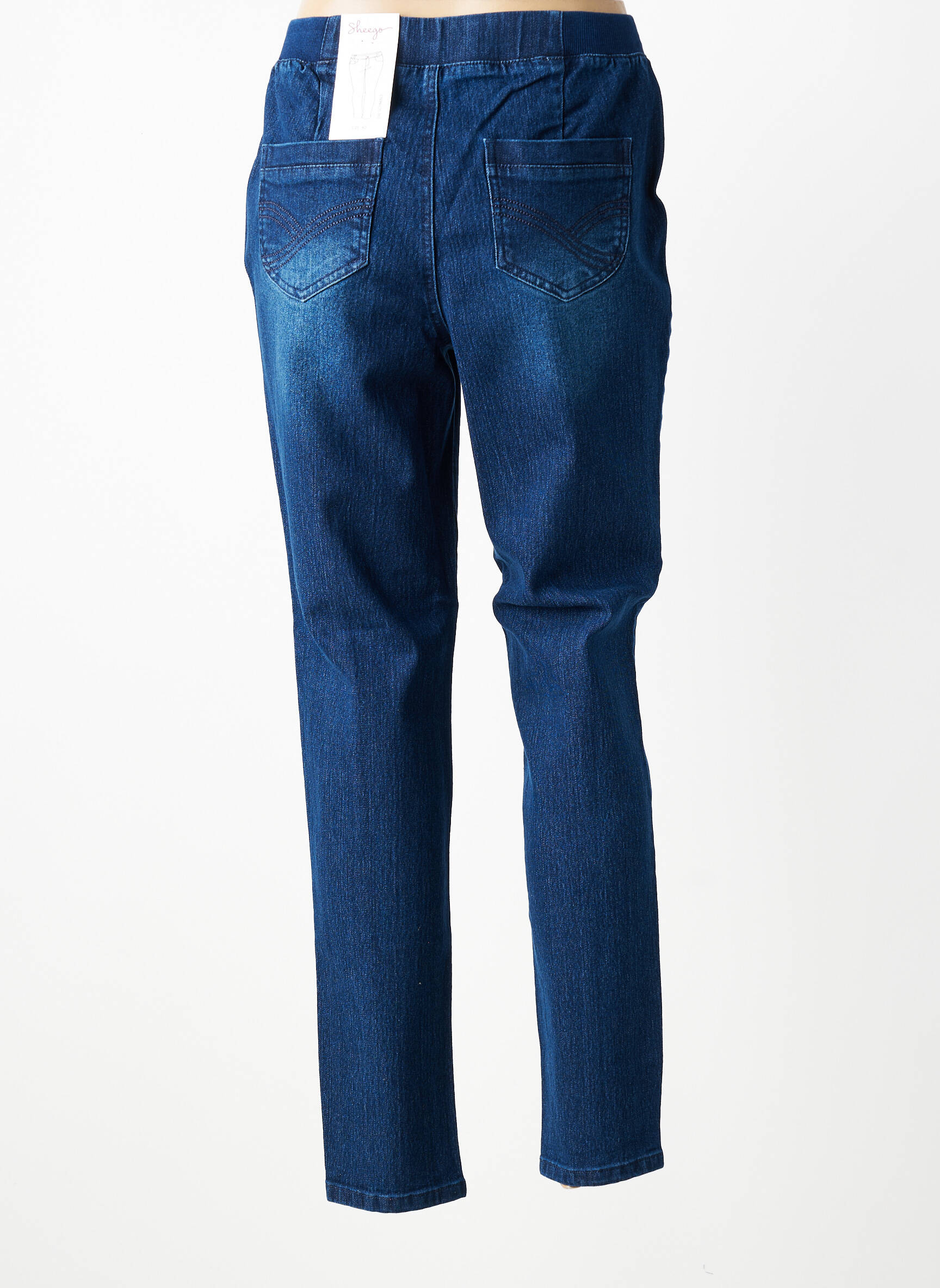 Jegging țesătură brută mărime normală albastru SHEEGO femeie