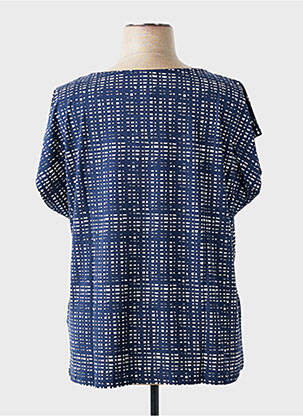 Tricou croială dreaptă mâneci scurte albastru SHEEGO femeie