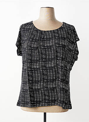 Tricou croială dreaptă mâneci scurte negru SHEEGO femeie
