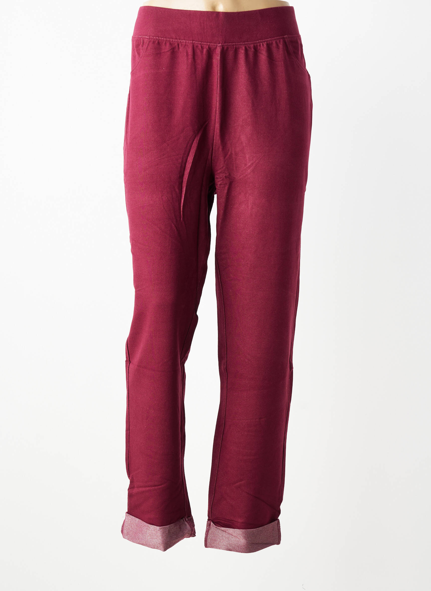 Pantalon slim talie elastică mărime normală roșu SHEEGO femeie