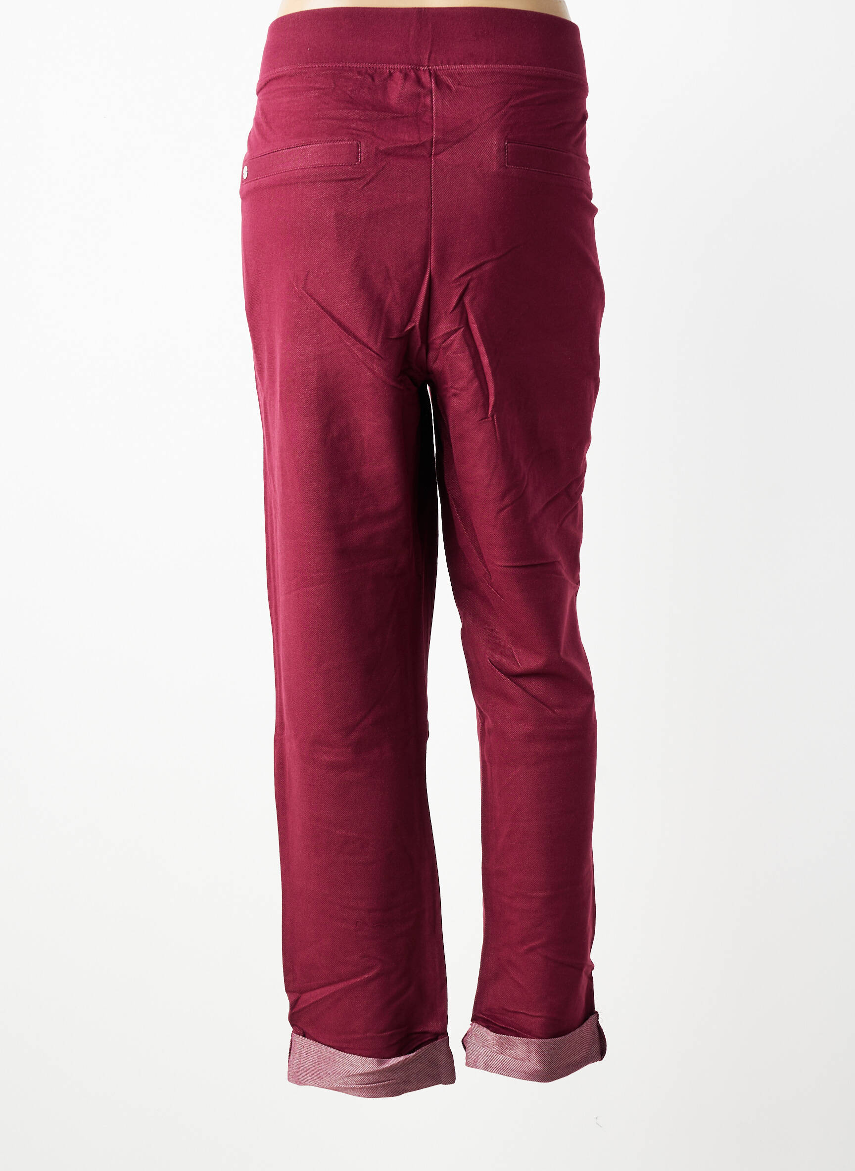 Pantalon slim talie elastică mărime normală roșu SHEEGO femeie
