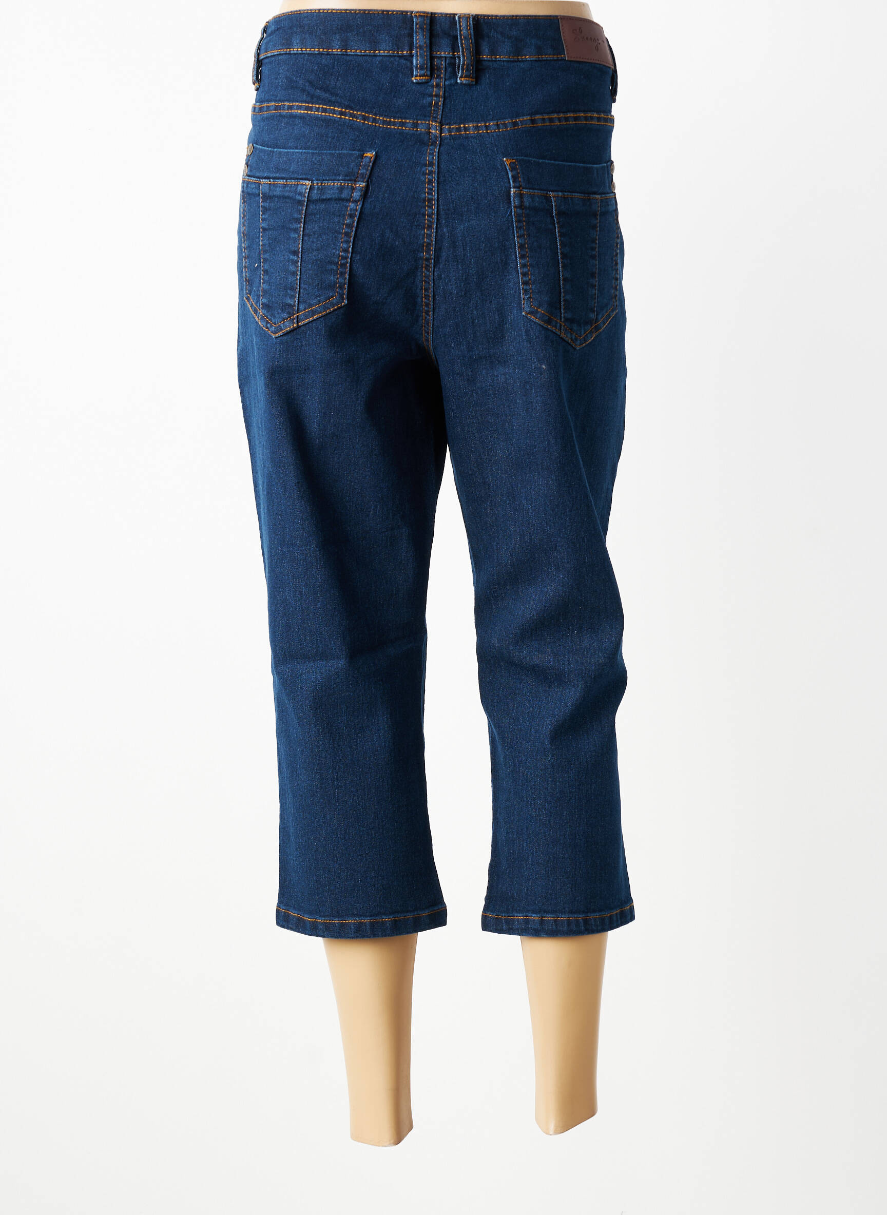 Pantalon trei sferturi talie înaltă talie înaltă albastru SHEEGO femeie