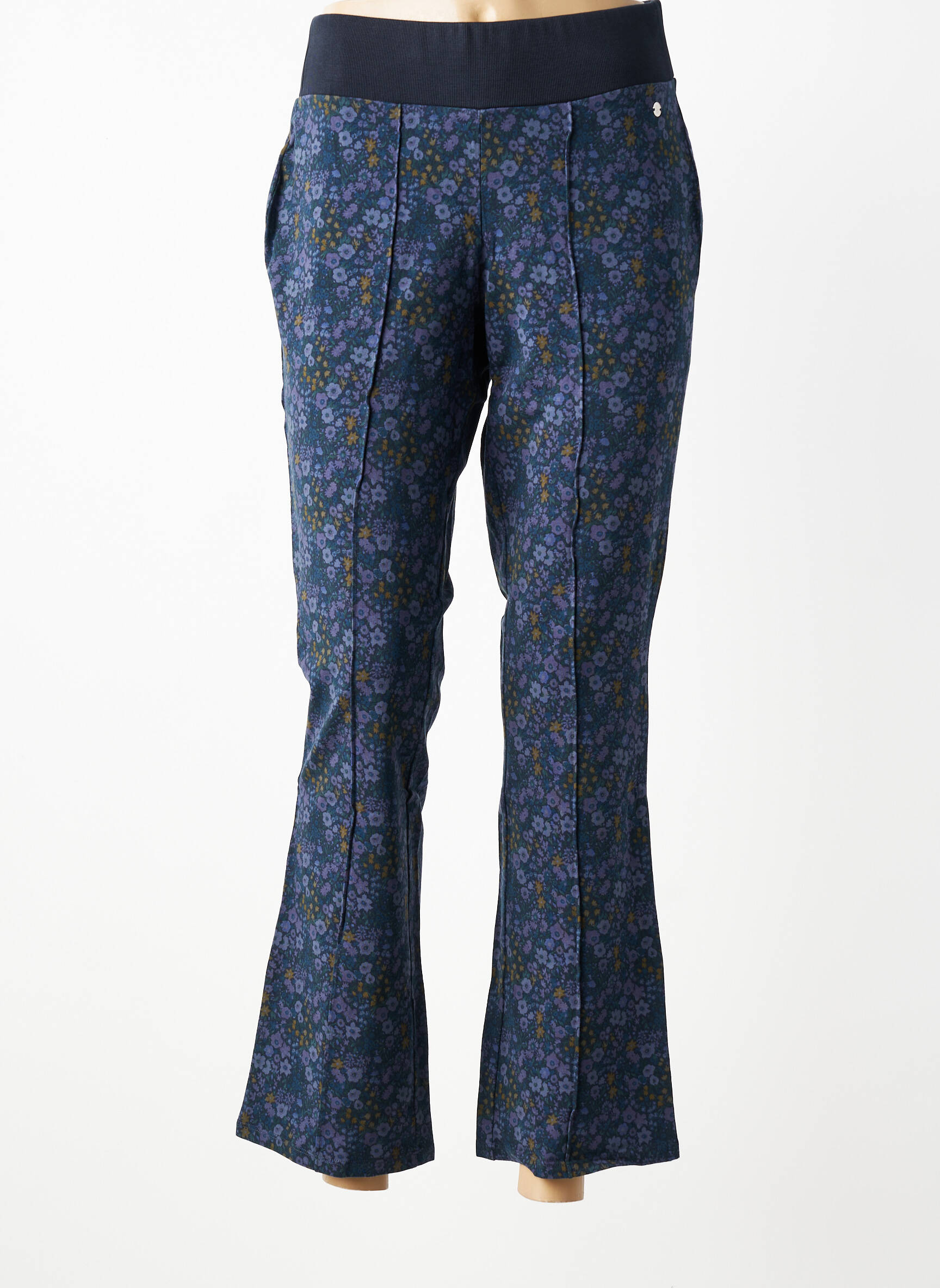 Pantalon evazat elasticitate mărime normală albastru SHEEGO femeie