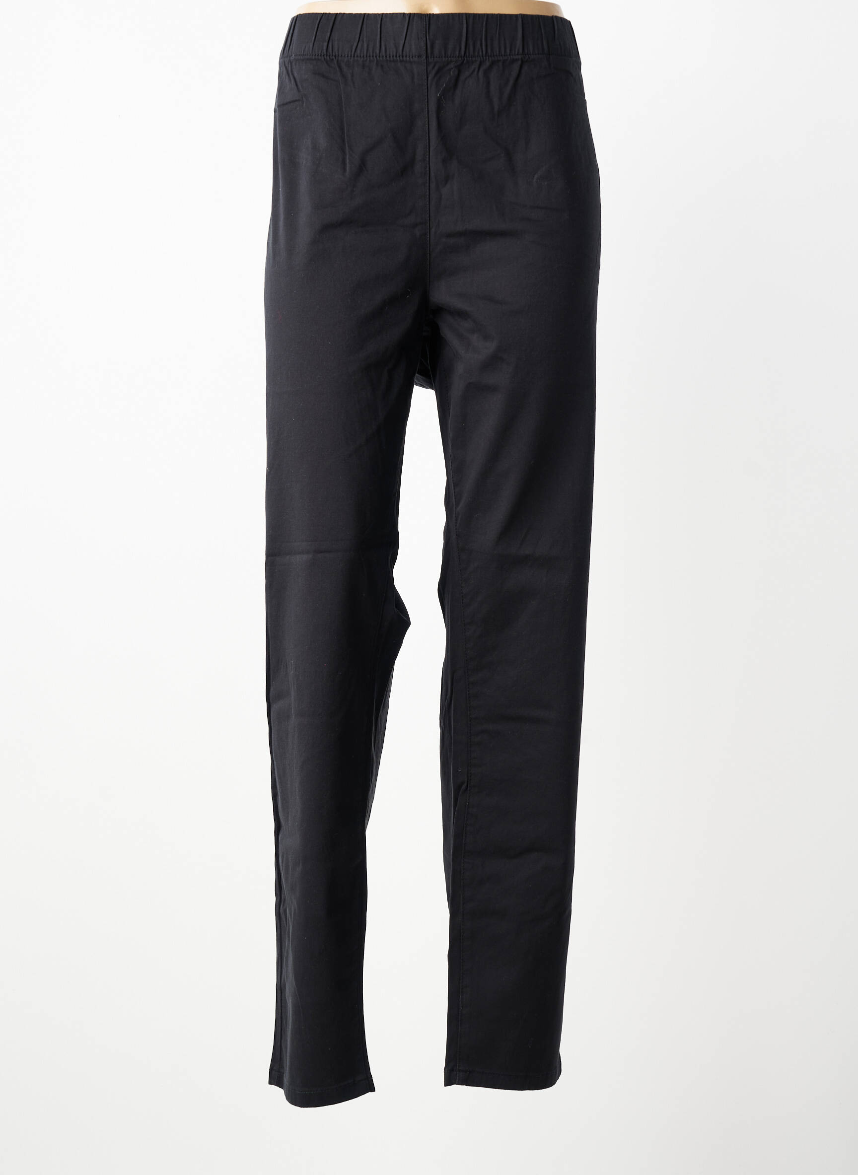 Jegging țesătură poplin mărime normală negru SHEEGO femeie