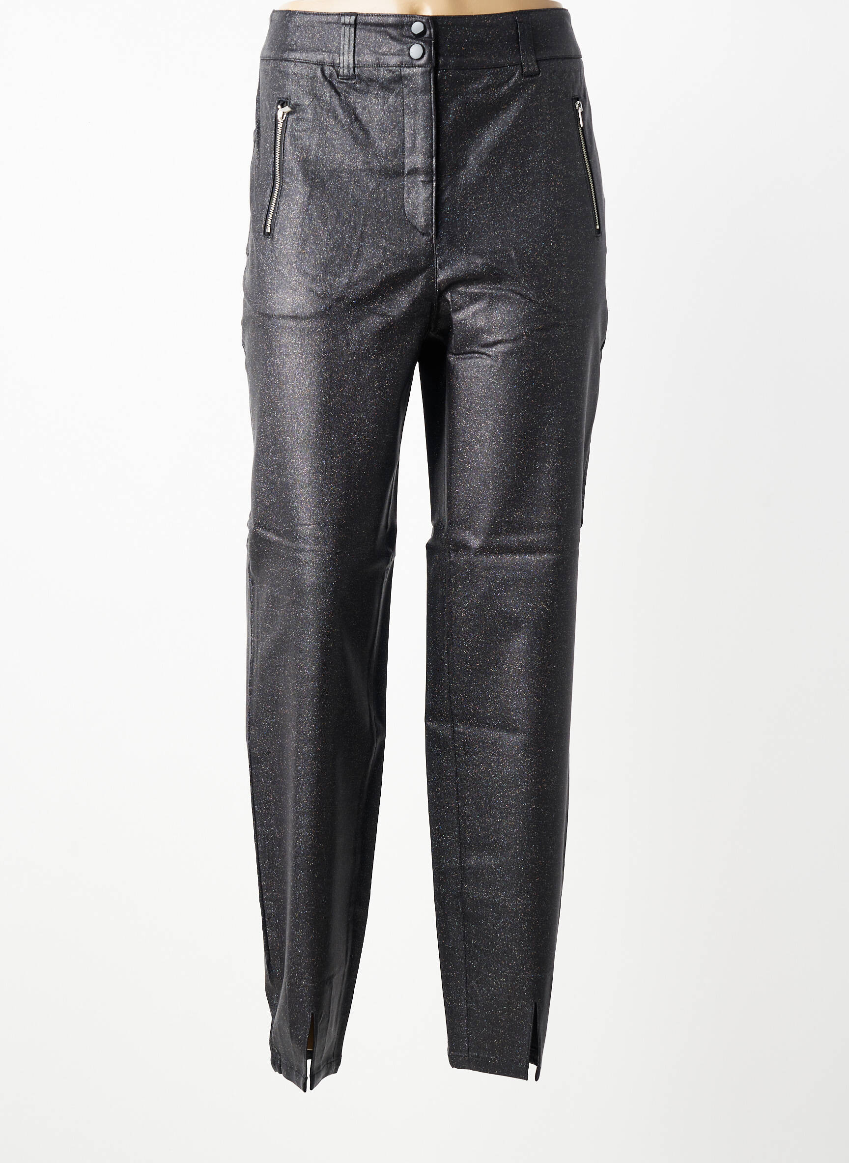 Pantalon slim elasticitate mărime normală negru SHEEGO femeie