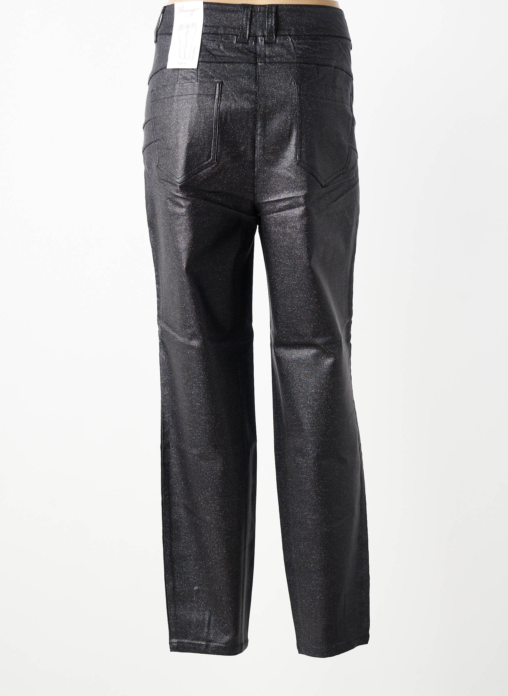 Pantalon slim elasticitate mărime normală negru SHEEGO femeie