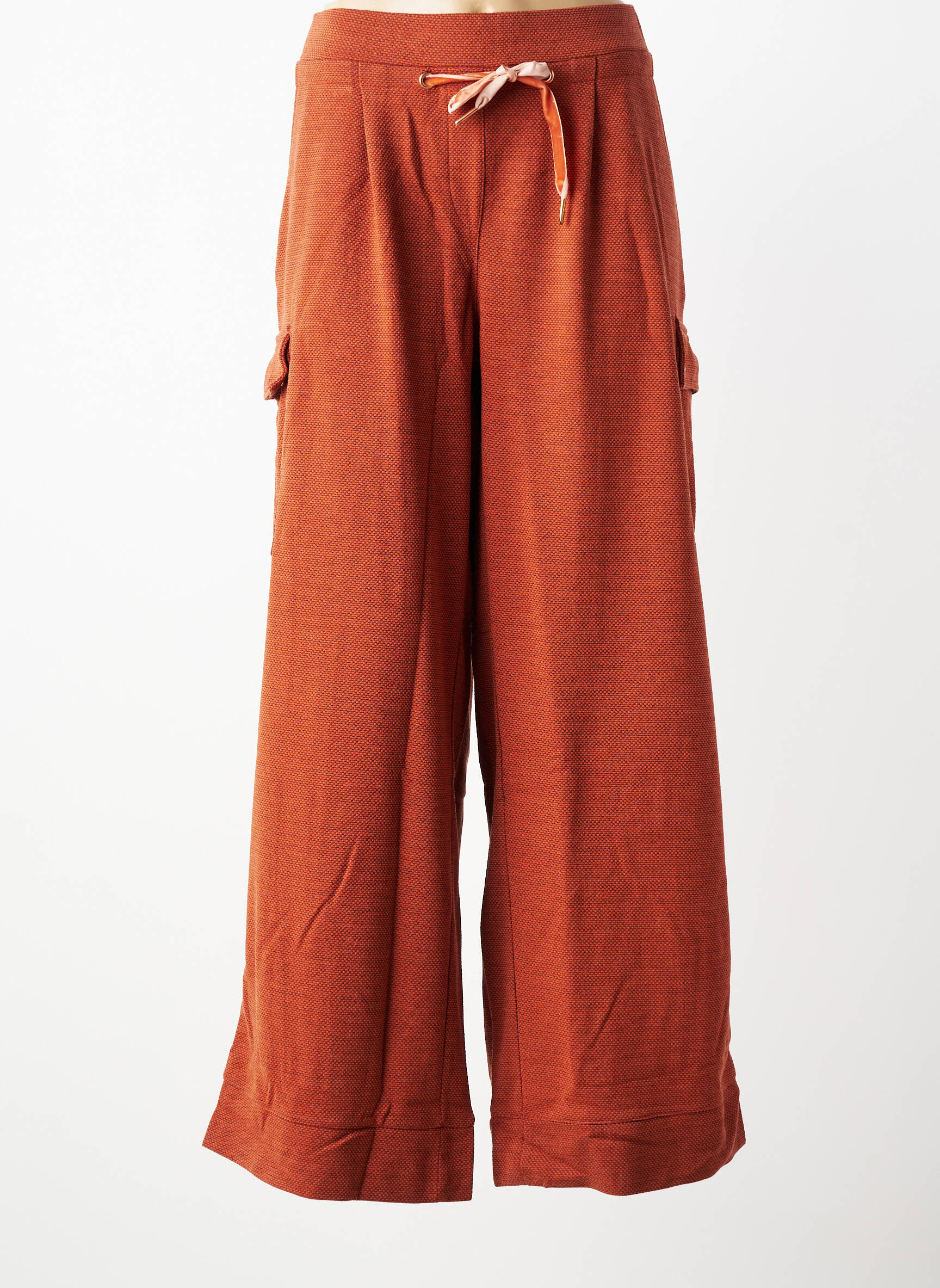 Pantalon larg buzunare mărime normală maro SHEEGO femeie