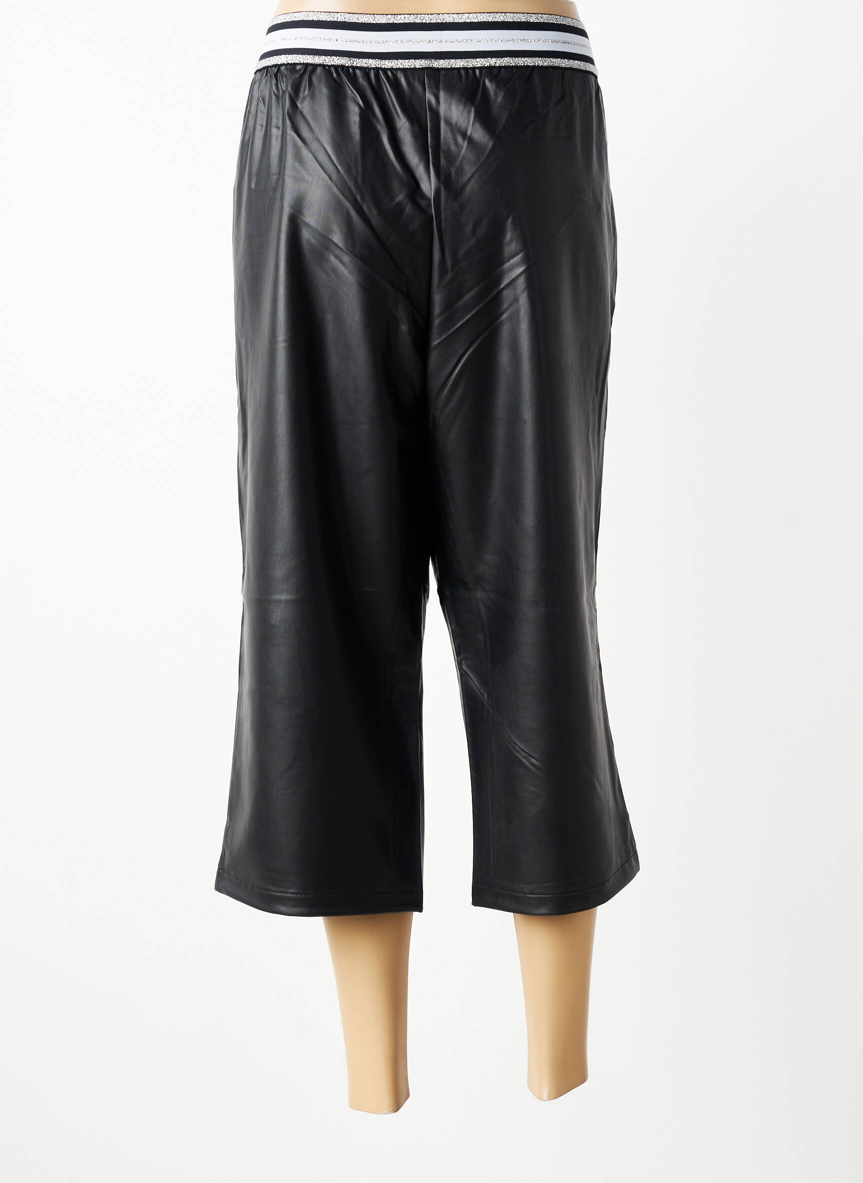 Pantalon trei sferturi elasticitate mărime normală negru SHEEGO femeie
