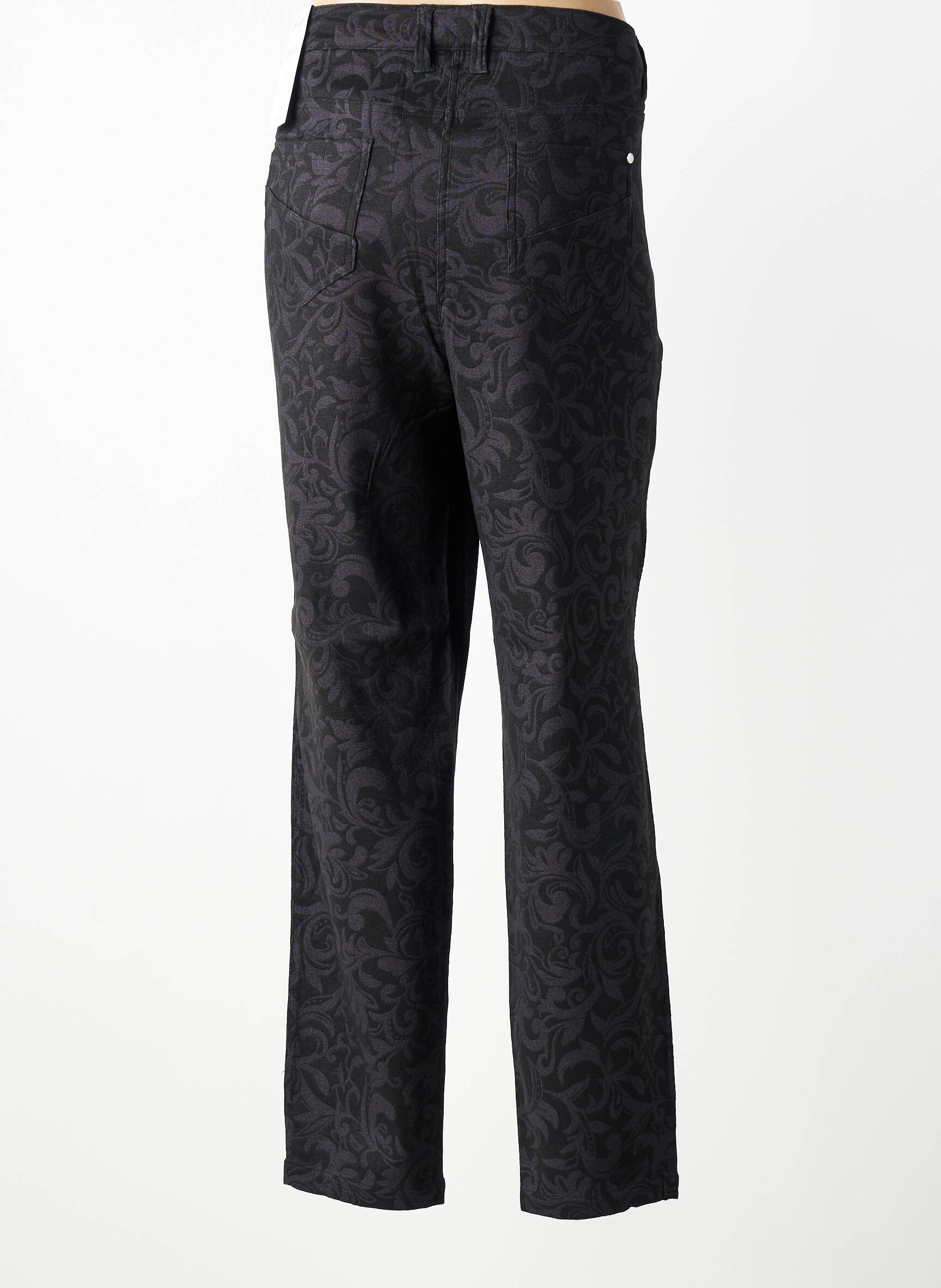Pantalon slim țesătură poplin mărime normală negru SHEEGO femeie